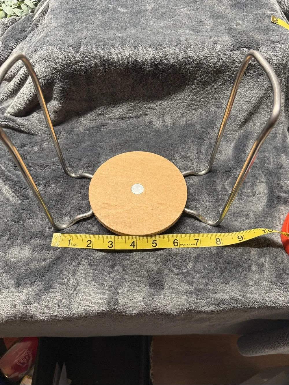 Ikea adjustable bamboo plate or paper towel holder.